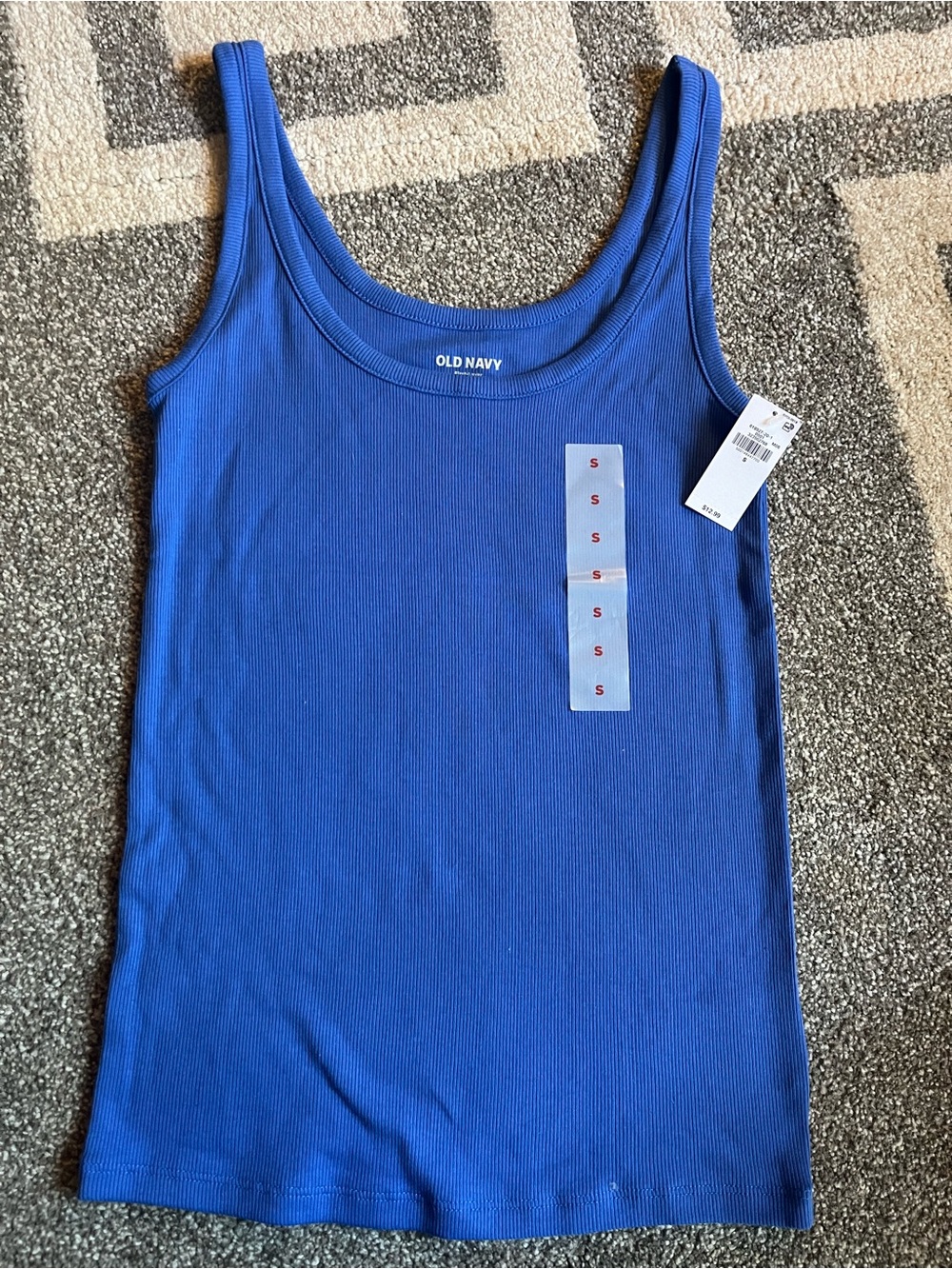 Old Navy Women's Cobalt Ribbed Tank Top
